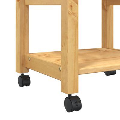 vidaXL Virtuvės vežimėlis MONZA, 48x40x90cm, pušies medienos masyvas