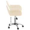vidaXL Pasukama valgomojo kėdė, kreminės spalvos, aksomas