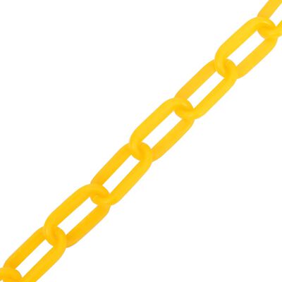 vidaXL Įspėjamoji grandinė, geltonos spalvos, 100m, plastikas