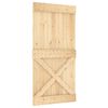 vidaXL Slankios durys NARVIK Natūrali ir juoda 100 x 210 cm (213,5 cm)