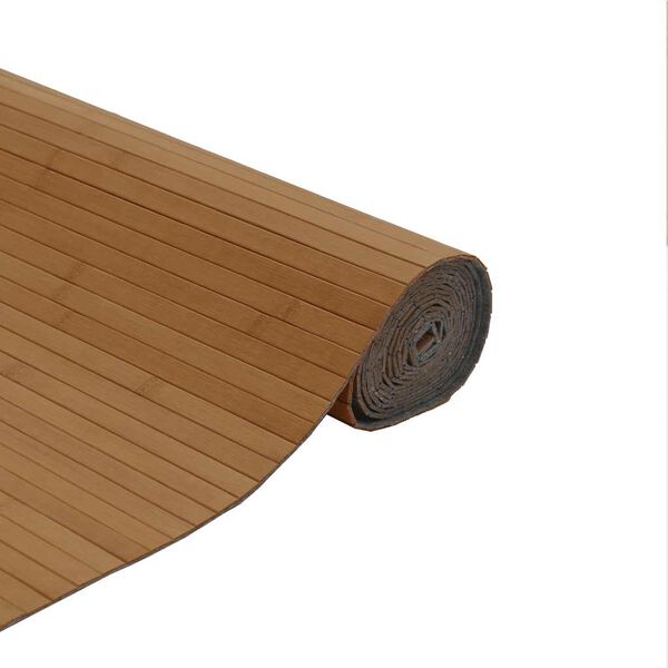 vidaXL Kilimas, rudos spalvos, 80x500cm, bambukas, stačiakampis