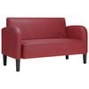 vidaXL Loveseat sofa, vyno raudona, 110cm, dirbtinė oda