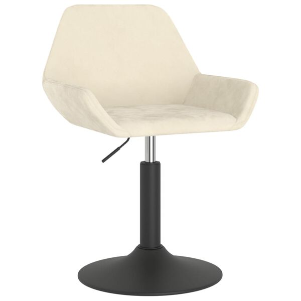 vidaXL Baro taburetė, kreminės spalvos, aksomas