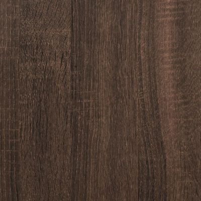vidaXL Kavos staliukas, rudas ąžuolo, 100x50x45cm, mediena/metalas