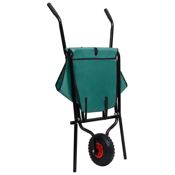 vidaXL Sulankstomas sodo karutis, žalios spalvos, 60l