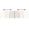 vidaXL Ištraukiama šoninė pertvara, kreminės spalvos, 180x600cm