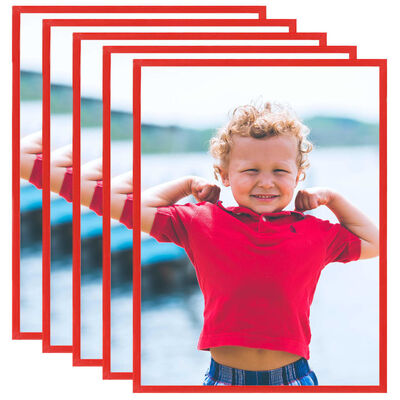 vidaXL Nuotraukų rėmeliai-koliažai, 5vnt., raudoni, 50x60cm, MDF