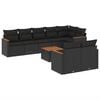 vidaXL Patio Sofa Set 8 vietos Black