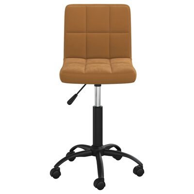 vidaXL Pasukama valgomojo kėdė, rudos spalvos, aksomas (334354)