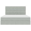 vidaXL Lova su daiktų laikymo vieta ir LED &Scaron;viesiai pilka 180 x 200 cm