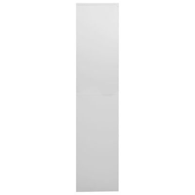 vidaXL Biuro spintelė, šviesiai pilka, 90x40x180cm, plienas ir stiklas