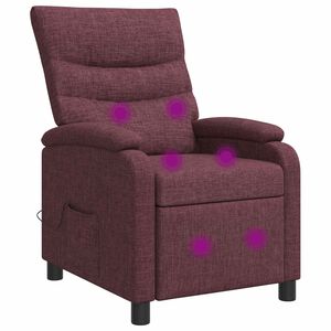 vidaXL Masažinis atlo&scaron;iamasis krėslas Violetinė Audinys