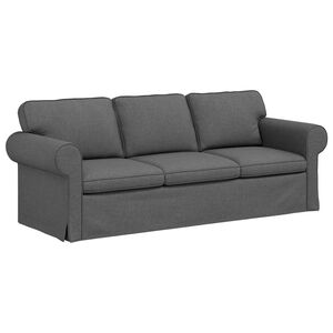 vidaXL Sofa Tamsiai pilka 215 x 82 x 80 cm audinys
