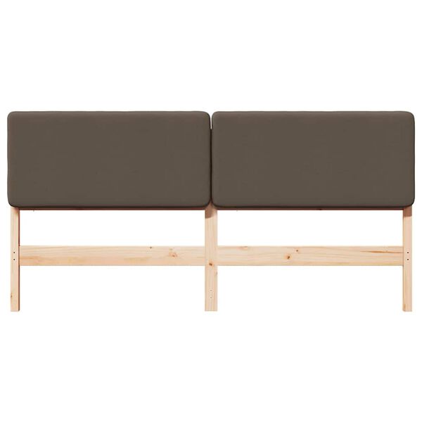 vidaXL Apmu&scaron;ta lovos galvūgalis su galvūgalio Ruda ir Taupe 200 cm