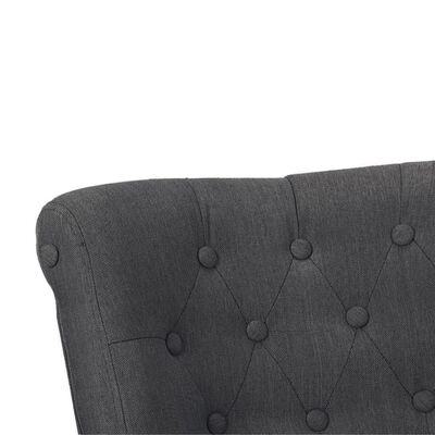 vidaXL Prancūziško stiliaus kėdė, pilka, audinys