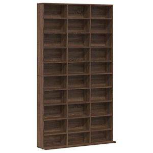 vidaXL Spintelė kompaktiniams diskams, ruda, 102x23x177,5cm, mediena