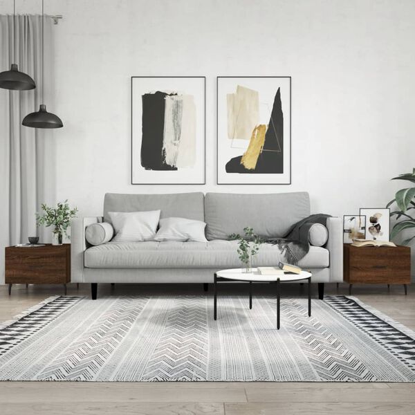 vidaXL Kavos staliukai, 2vnt., rudi ąžuolo, 50x50x40cm, mediena