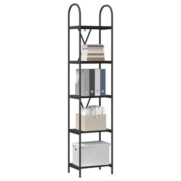 vidaXL Knygų lentyna Juodas ąžuolas 40 x 30 x 183 cm Apdirbta mediena