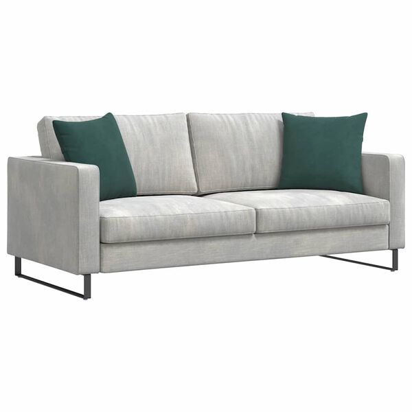 vidaXL Sofa Pagalvės 2 pcs Tamsiai žalia 45 x 45 cm Kordūrinis audinys