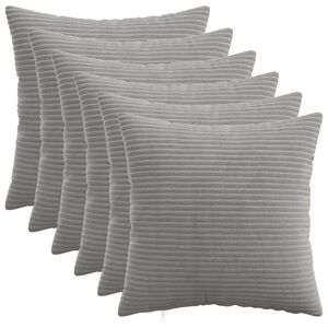 vidaXL Pagalvėlės užvalkalas 6 pcs HEERLEN &Scaron;viesiai pilka 30 x 30 cm