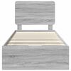 vidaXL Lovos rėmas Pilkas Sonoma 75 x 190 cm Inžinerinė mediena