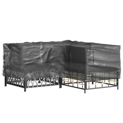 vidaXL Sodo baldų uždangalai, 2vnt., 215x215x70cm, 16 kilpų, L formos