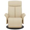 vidaXL Atlo&scaron;iama kėdė su pakoja, kreminės spalvos, audinys