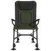 vidaXL Žvejybos kėdė su porankiais, žalios spalvos, sulankstoma