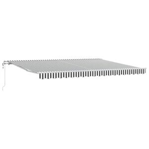 vidaXL Automatinė i&scaron;traukiama markizė, antracito ir balta, 450x300cm