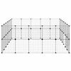 vidaXL Augintinių narvas, 44 segmentai, juodas, 35x35cm, plienas