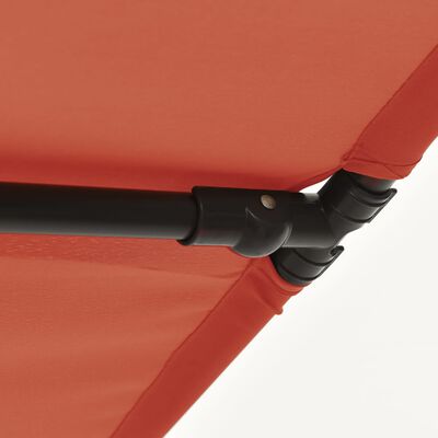 vidaXL Lauko skėtis su aliuminio stulpu, terakota spalvos, 2x1,5m