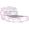 vidaXL Lovos rėmas be čiužinio, 150x200cm, pušies medienos masyvas