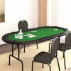 vidaXL Sulankstomas pokerio stalas, žalias, 207x106x76cm, 10 žaidėjų