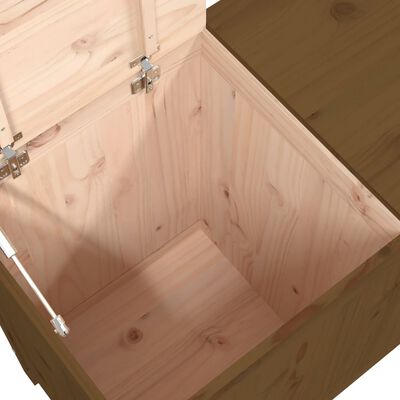vidaXL Skalbinių dėžė, medaus ruda, 88,5x44x76cm, pušies masyvas