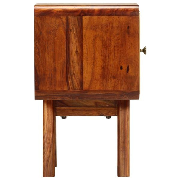 vidaXL Naktinis staliukas, 49x40x30cm, rausv. dalb. med. su auks. ra&scaron;.