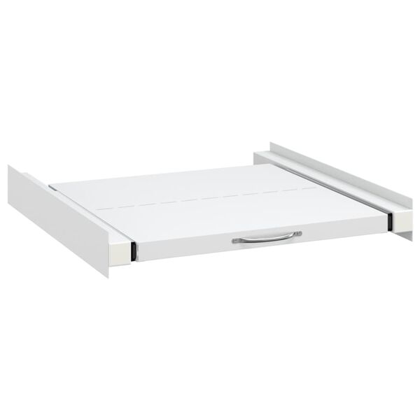 vidaXL Skalbimo mašinos sujungimo rėmelis su ištraukiama lentyna