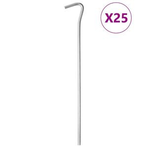 vidaXL Palapinės kai&scaron;čiai, 25vnt., 23cm, skersmuo 5mm, plienas