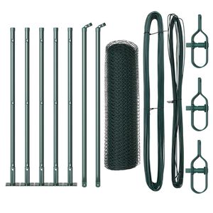 vidaXL Tvorelės stulpas Žalia 10 x 0,4 m (13 mm tinklelis)