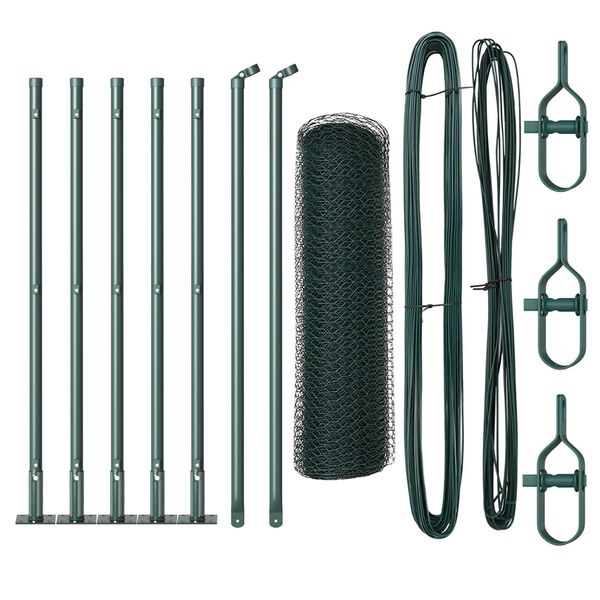 vidaXL Tvorelės stulpas Žalia 10 x 0,4 m (13 mm tinklelis)