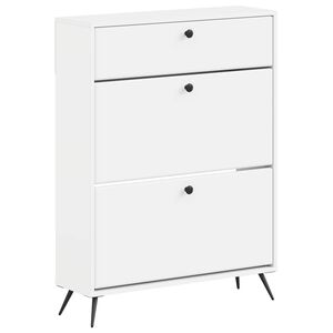 vidaXL Batu skrynia BREDA 78 x 24 x 103 cm Apdirbta mediena Balta
