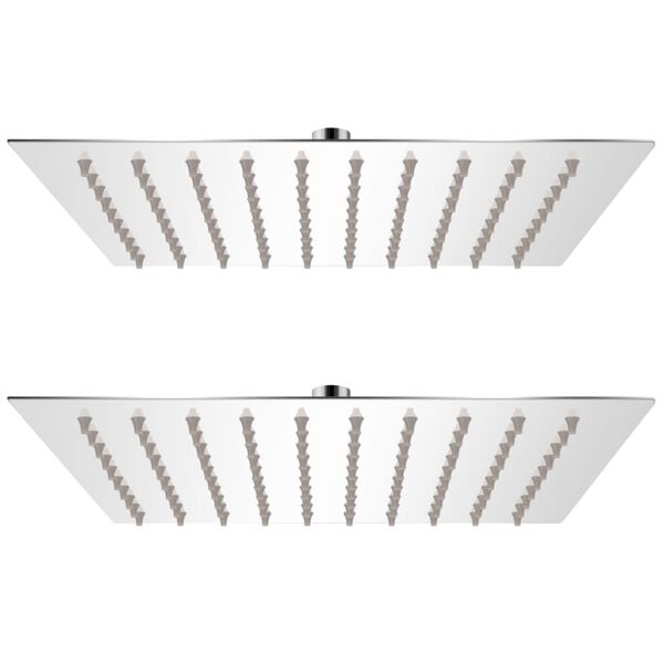 vidaXL Lietaus du&scaron;o galvutės, 2vnt., 20x20 cm, nerūdijantis plienas