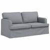 vidaXL Sofa 2 pcs &Scaron;viesiai pilka 162 x 80 x 85 cm audinys