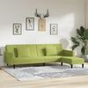 vidaXL Dvivietė sofa-lova su pagalvėmis ir pakoja, žalia, aksomas