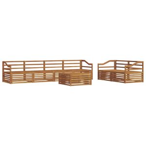vidaXL Lauko sofos komplektas 7 pcs Natūrali Kietos akacijos mediena