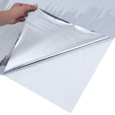 vidaXL Plėvelė nuo saulės karščio, sidabrinės spalvos, 45x500cm, PVC