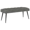 vidaXL Suoliukas su mygtukų įsiuvais Tamsiai pilka 110 x 40 x 46 cm