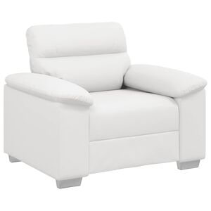 vidaXL Sofa-kėdė, balta, 100x81x84 cm, dirbtinė oda