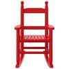 vidaXL Vaikiška supama kėdė, raudona, tuopos masyvas