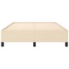 vidaXL Lovos rėmas be čiužinio, kreminės spalvos, 140x190cm, audinys