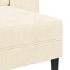 vidaXL 2-vietė sofa su L-formos kreminės kėdutės 125 cm patalyne